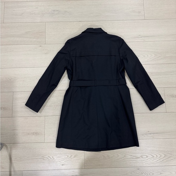Tahari Black Belted Trench Coat - Picture 5 of 10